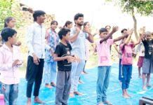 रंग कार्यशाला के प्रतिभागी बच्चों का हो रहा है कलात्मक व्यक्तित्व विकास